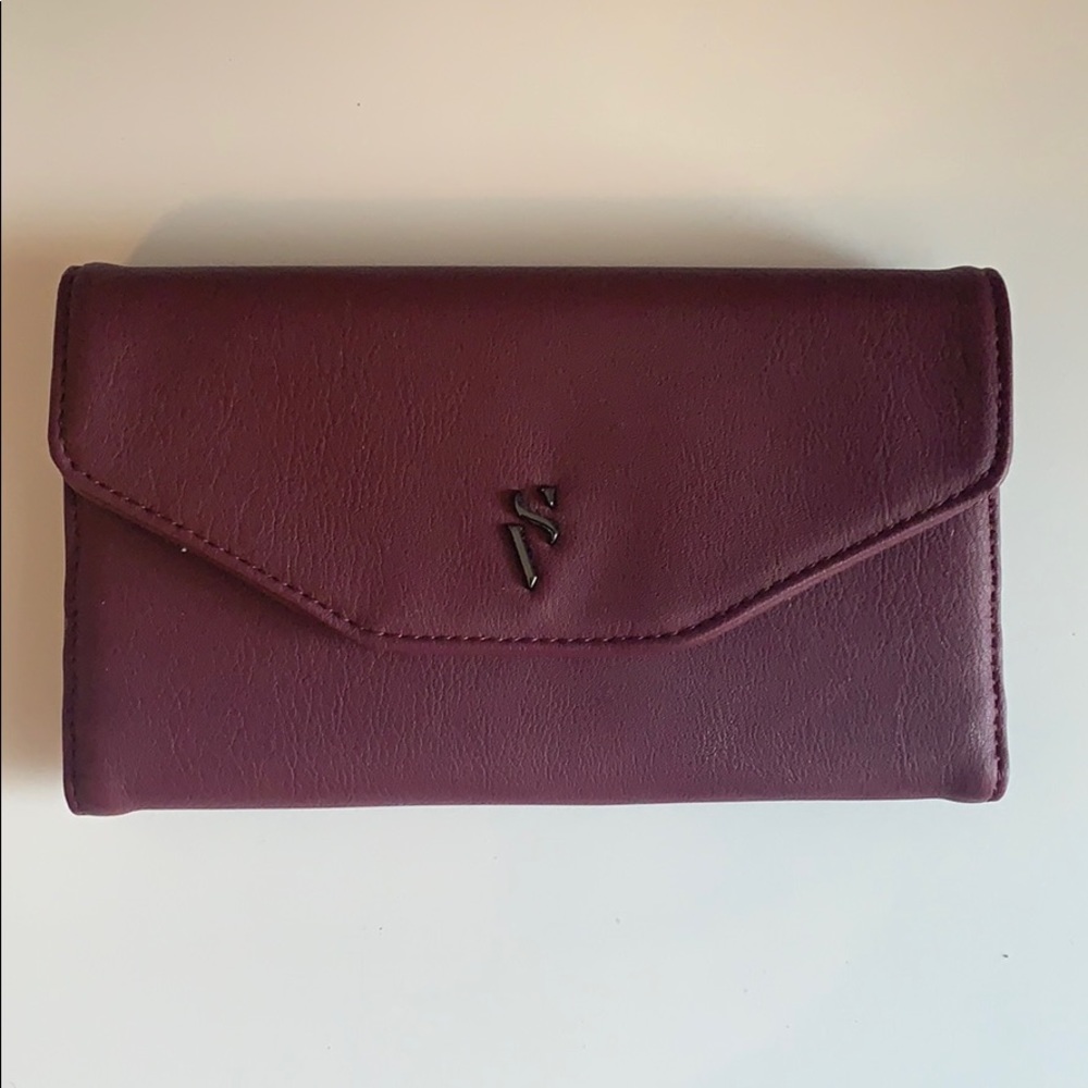 Burgundy Wallet Clutch
